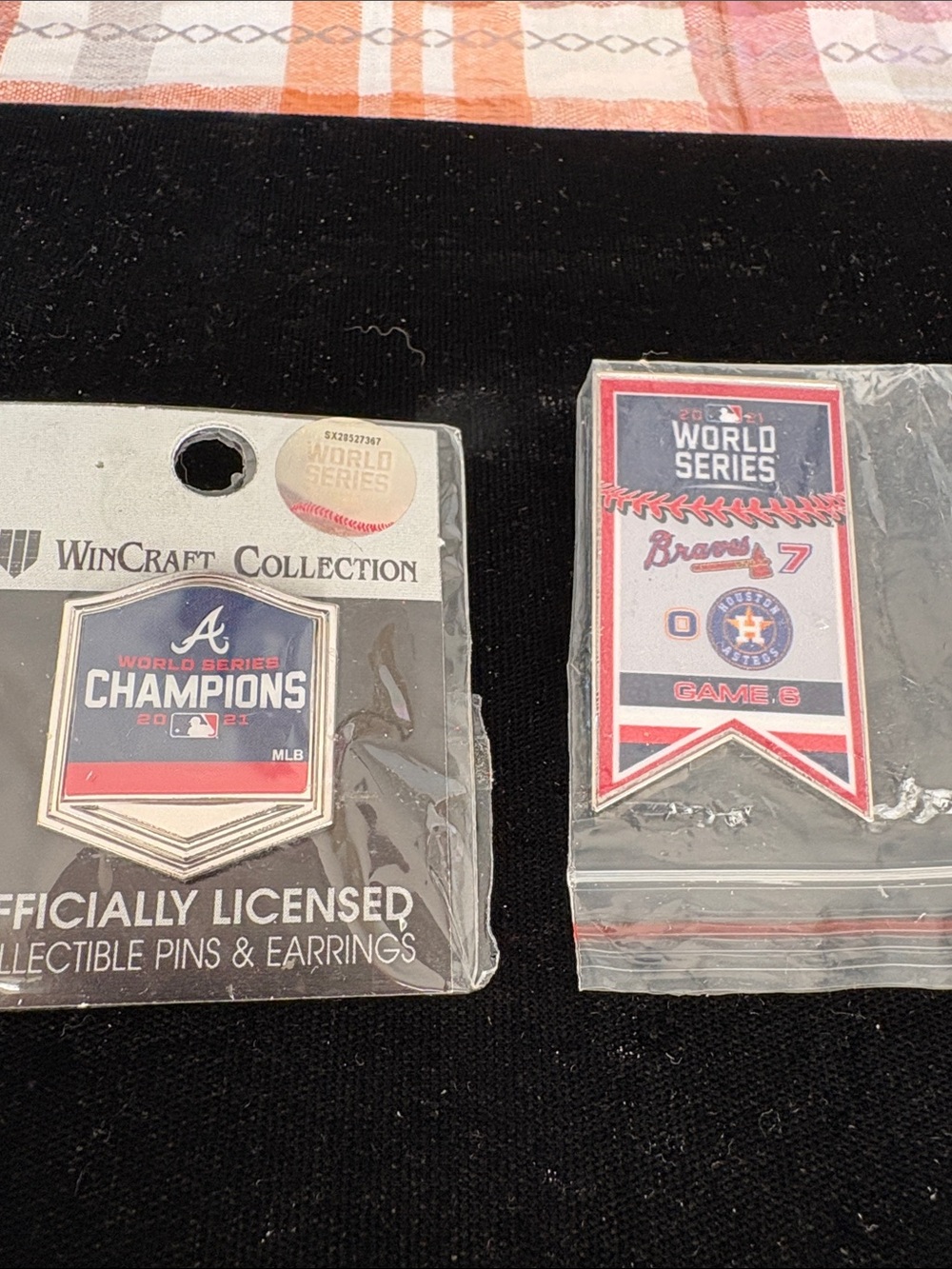 WinCraft World Series Champions Atlanta Braves Collectible Pin - Navy/Red/White